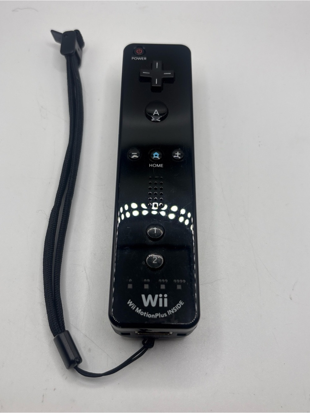 Black Nintendo Wii Remote Plus with Wii Motion Plus